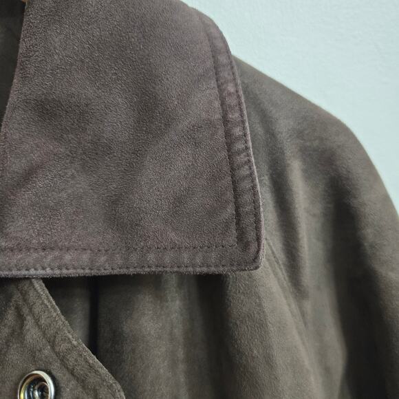Claiborne Mens Vintage 90s Y2K Chore Barn Field Brown Sueded Finish Coat XL - Picture 4 of 12